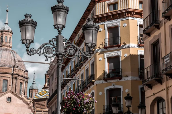 Calle Alfonso Main Street Historic Center Zaragoza Links Coso Plaza — Stock Photo, Image