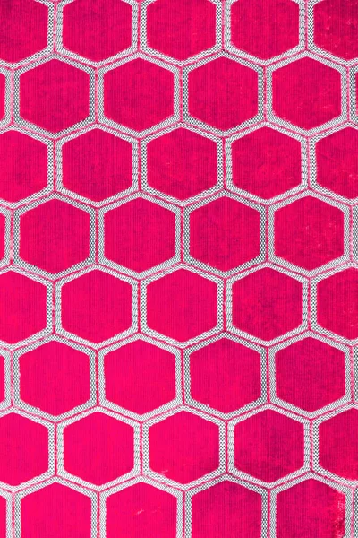 Fragment Velvet Febric Hexagon Shapes Luxurious Textile Texture Background — Stock Photo, Image