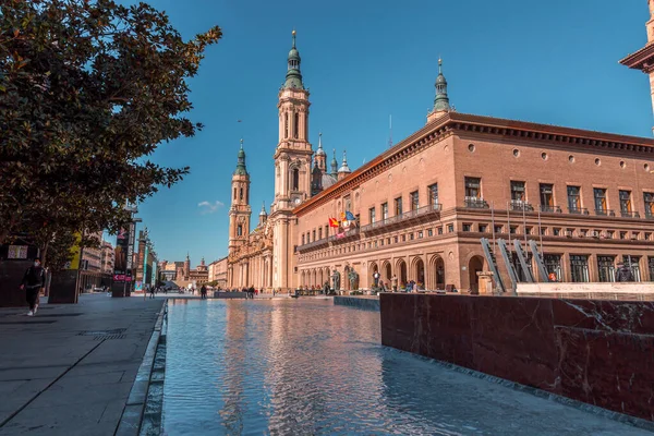 Zaragoza Španělsko Února 2022 Katedrála Bazilika Panny Marie Pilíře Římskokatolický — Stock fotografie