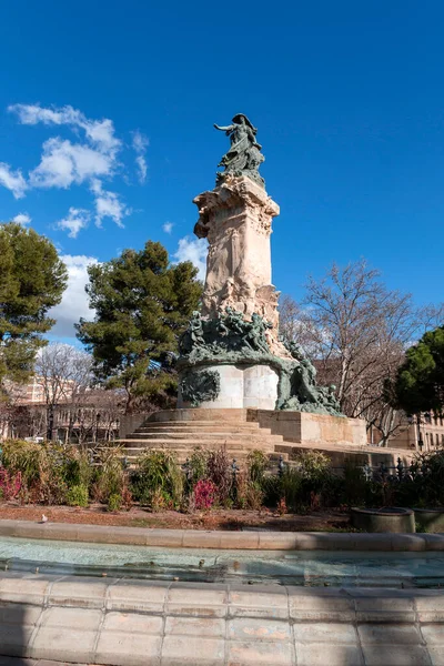 Saragozza Spagna Febbraio 2022 Monumento Agli Assedi Saragozza Agustin Querol — Foto Stock