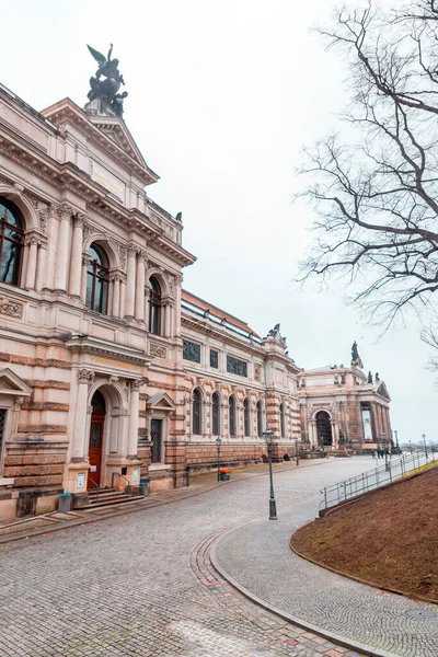 Dresde Alemania Dic 2021 Academia Arte Kunsthalle Lipsiusbau Edificio Universitario — Foto de Stock