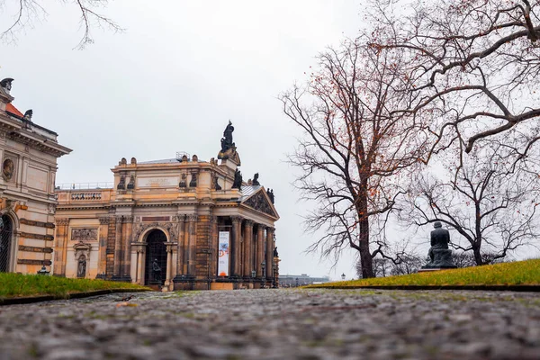 Dresden Alemanha Dec 2021 Academia Arte Kunsthalle Lipsiusbau Edifício Universitário — Fotografia de Stock