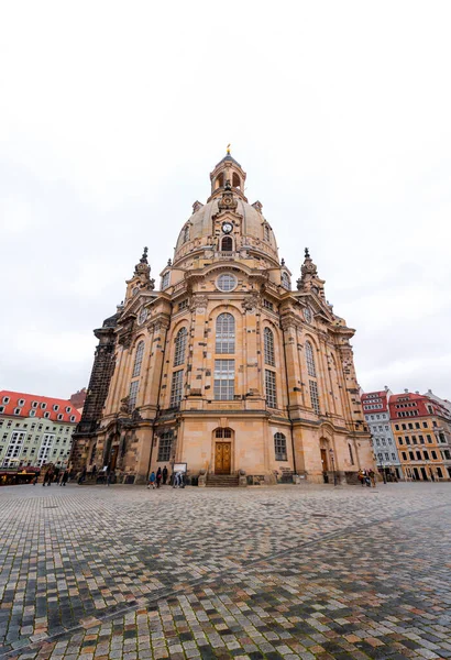 Drezno Niemcy Grudnia 2021 Frauenkirche Neumarkt Stare Miasto Drezna Saksonia — Zdjęcie stockowe