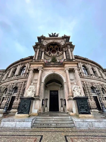 Dresden Germany December 2021 Historical Semperoper Building State Opera House — стокове фото