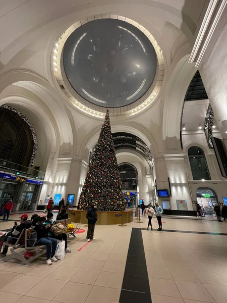 Dresde Alemania Diciembre 2021 Dresde Hauptbahnhof Estación Pasajeros Más Grande — Foto de Stock