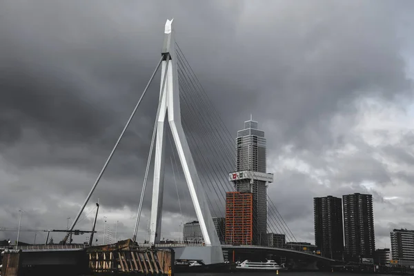 Rotterdam Oct 2021 Euromast Rotterdam Város Kilátótornya Het Parkból Nézve — Stock Fotó