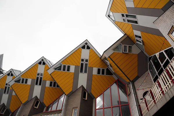 Rotterdam Netherlands October 2021 Cube Houses Kubuswoningen Dutch Innovative Set — Stock Photo, Image