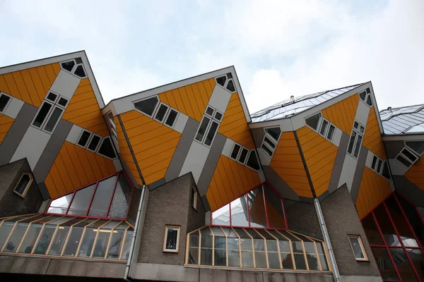 Rotterdam Oct 2021 Cube Houses Kubuswoningen Dutch Innovative Set Residential — Stock Photo, Image