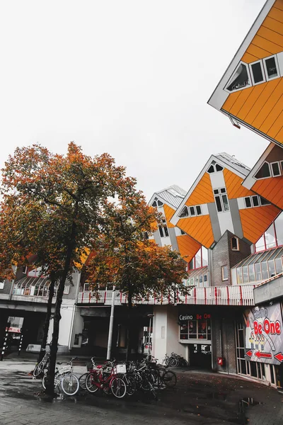 Rotterdam Oct 2021 Cube Houses Kubuswoningen Nederländska Innovativ Uppsättning Bostäder — Stockfoto