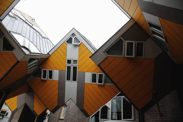 Rotterdam Netherlands October 2021 Cube Houses Kubuswoningen Dutch Innovative Set — Stock Photo, Image