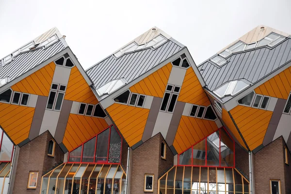 Rotterdam Oct 2021 Kubus Huizen Kubuswoningen Een Innovatieve Set Van — Stockfoto