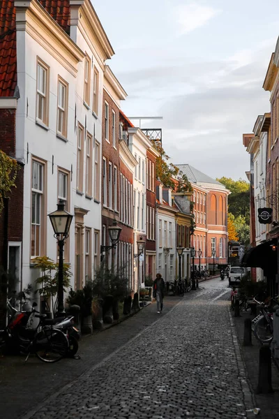 Leiden Holanda Outubro 2021 Vista Rua Arquitetura Genérica Leiden Uma — Fotografia de Stock