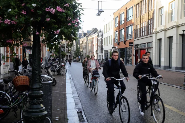 Leiden Hollanda Ekim 2021 Hollanda Nın Güney Hollanda Eyâletinde Bir — Stok fotoğraf