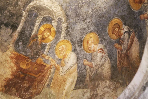 Old fresco on the wall of St.Nicholas church, Demre — Stock Photo, Image