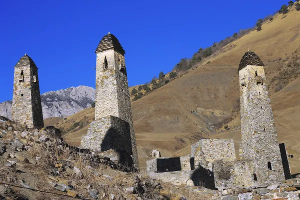 Tornen i Ingusjien. antika arkitekturen och ruiner Royaltyfria Stockbilder