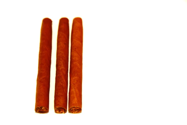 白の背景に分離された天然 cigarillo — ストック写真