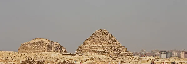 Pyramids In The Desert Of Egypt Giza — Stock Photo, Image