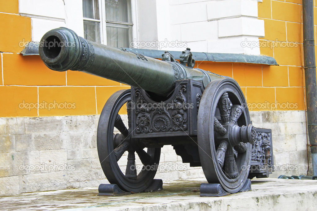 Ancient artillery Cannons In The Moscow Kremlin, Russia