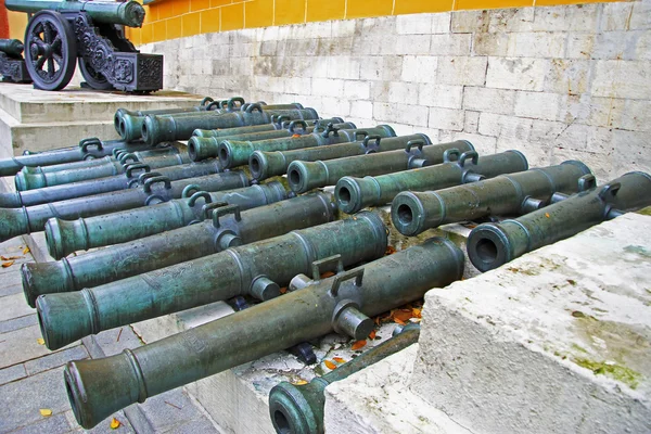 Ancient artillery Cannons In The Moscow Kremlin, Russia Royalty Free Stock Images