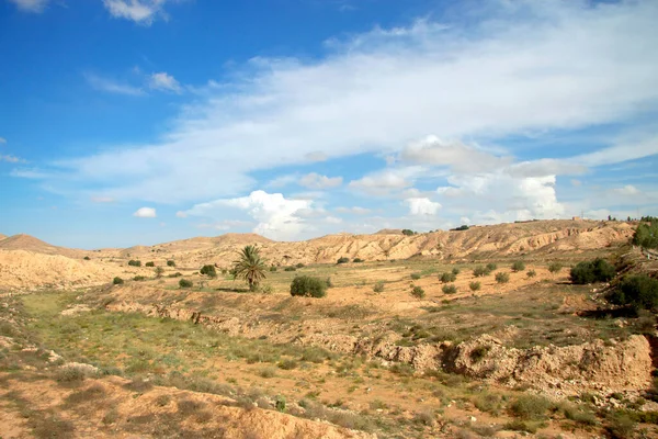 Sahara Paysage Désertique Près Matmata Dans Sud Tunisie Afrique Nord — Photo