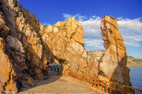 Famosas Rocas Orilla Del Mar Tabarca Túnez — Foto de Stock