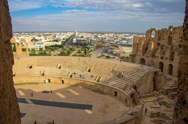 Coliseo Jem Túnez Anfiteatro Antiguo Norte África Oct 2018 — Foto de Stock