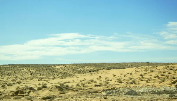 Sahara Varmt Ökenlandskap Nära Matmata Södra Tunisien Nordafrika — Stockfoto