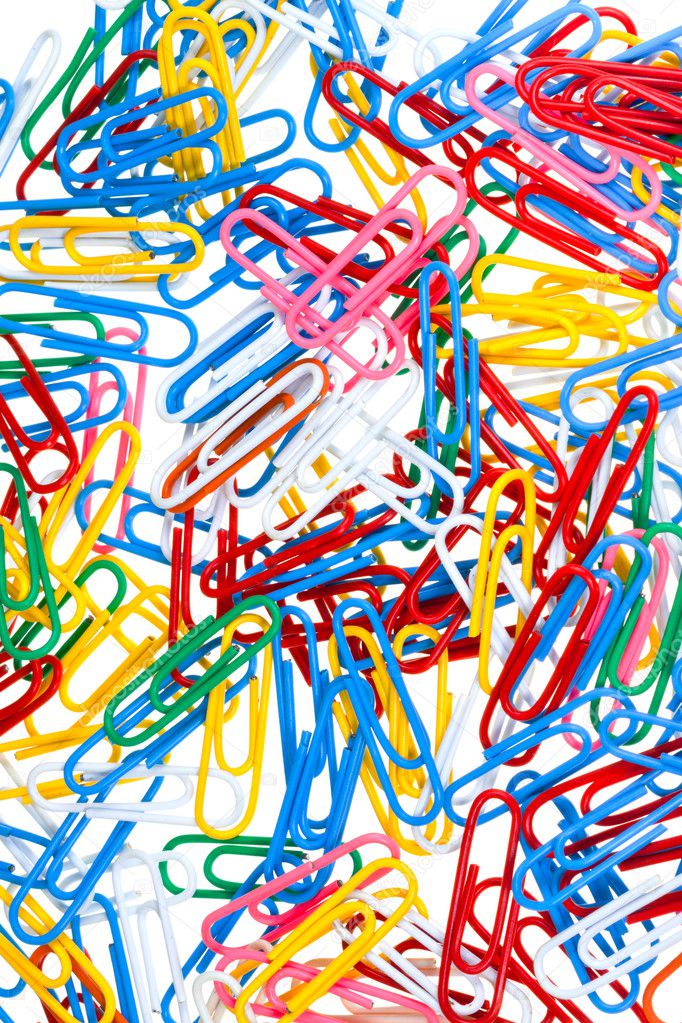 Many color paper clips