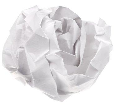 Crumpled sheet of paper clipart