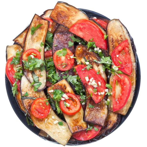 Aubergines frites à la tomate rouge — Photo