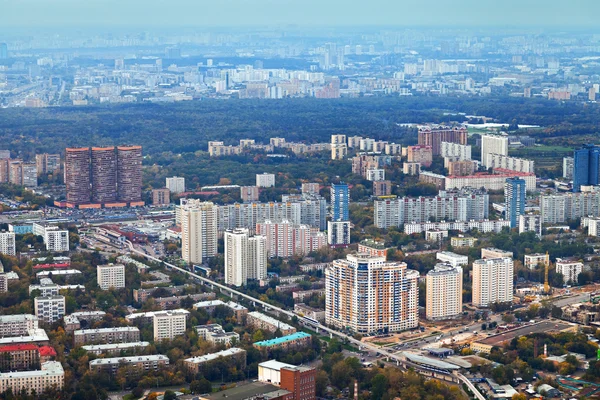 Boven bekijken van Moskou in herfst middag — Stockfoto