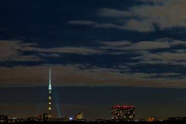 gece panorama ostankino Kulesi