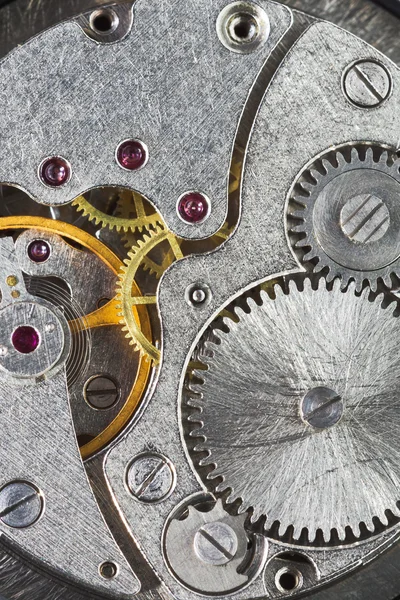 Versnellingen van oude mechanisch uurwerk — Stockfoto