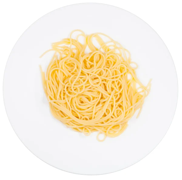 Spagetti al sıpa plaka üzerinde Üstten Görünüm — Stok fotoğraf