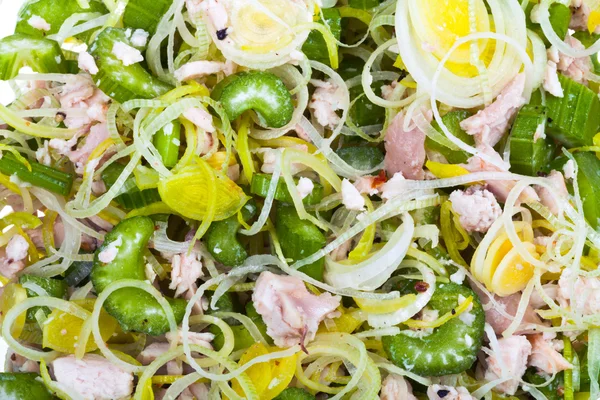 Póréhagyma és zeller salátával — Stock Fotó