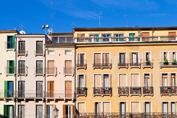 Medieval houses in Padua Italy — Stock Photo, Image