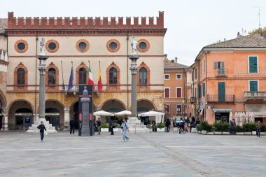 Piazza del popolo in Ravenna, Italy clipart