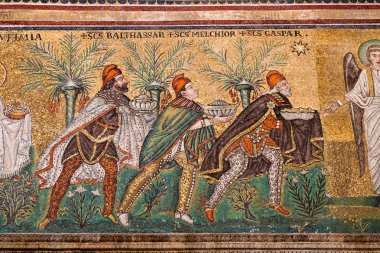 sant apollinare nuovo Ravenna içinde üç magi Mozaik
