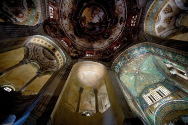 Ceiling Mosaic in Basilica San Vitale in Ravenna clipart