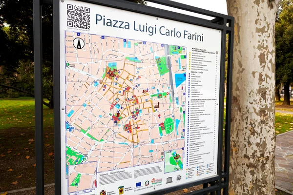 在拉韦纳，意大利城市城市地图 — 图库照片