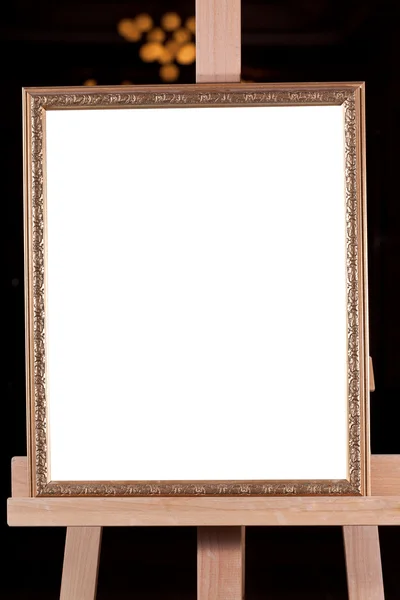 Classic picture frame on easel — Stock Photo, Image