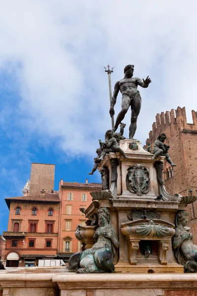 Fontein van Neptunus in Bologna, Italië — Stockfoto