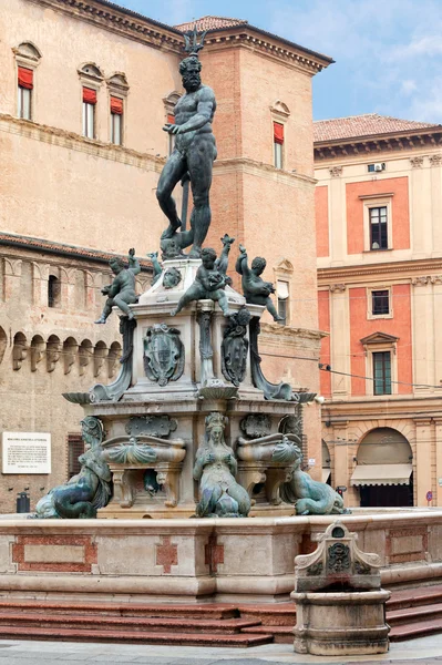 Fonte de Neptuno na Piazza del Nettuno — Fotografia de Stock