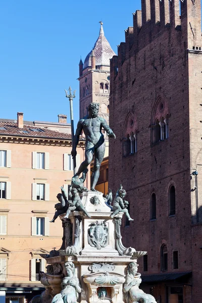 Fonte de Neptuno em Bolonha, Itália — Fotografia de Stock