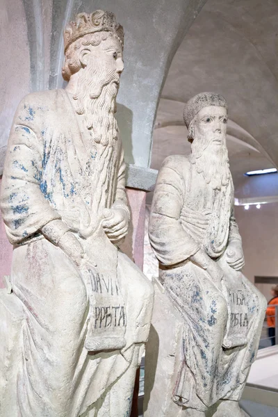 Profeten nathan och kung david i museet — Stockfoto