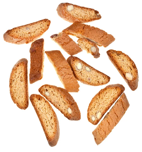 Cantuccini isoliert auf weiß — Stockfoto