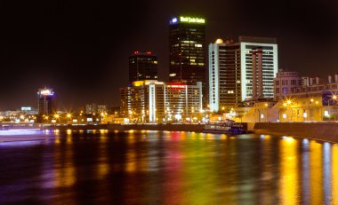 Dünya Ticaret Merkezi Moskova'da gece manzarası