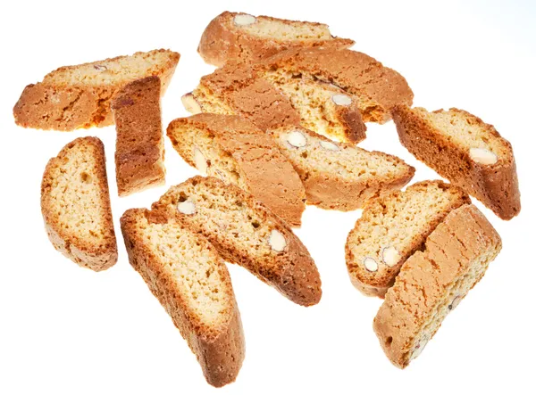 Italian cantuccini isolated on white — Stock Photo, Image