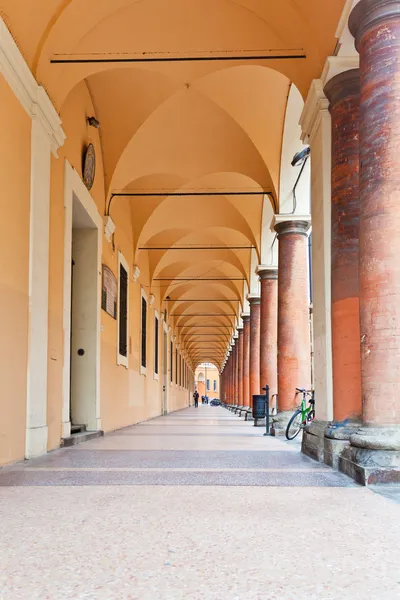 Portico - arcade on Bologna street — Stock Photo, Image