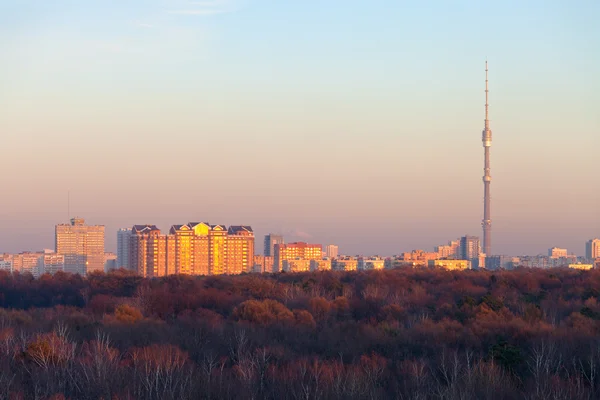 Autumn sunset under Moscow — Stock Photo, Image